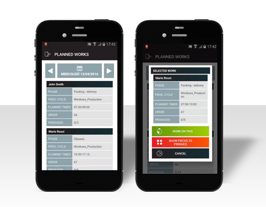 SmartCabinet App per carico/scarico magazzino e stato produzione